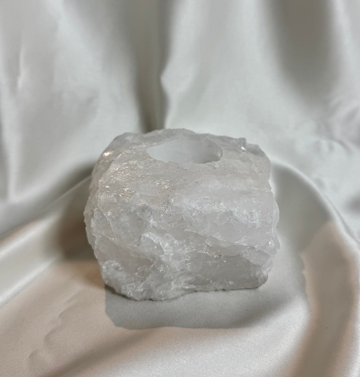 Bergkristal Theelichthouder