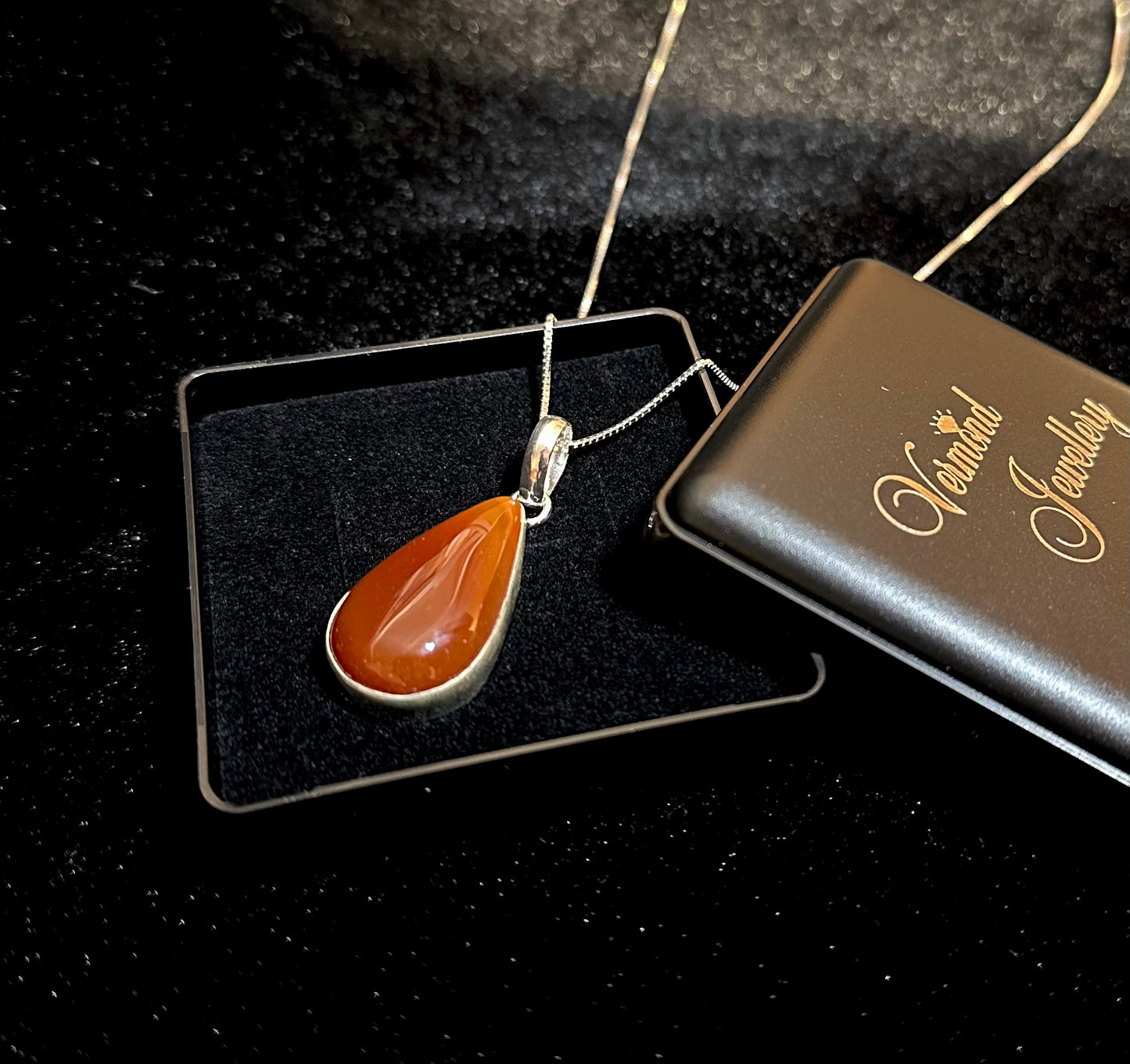 Carneool Ketting India Zilver