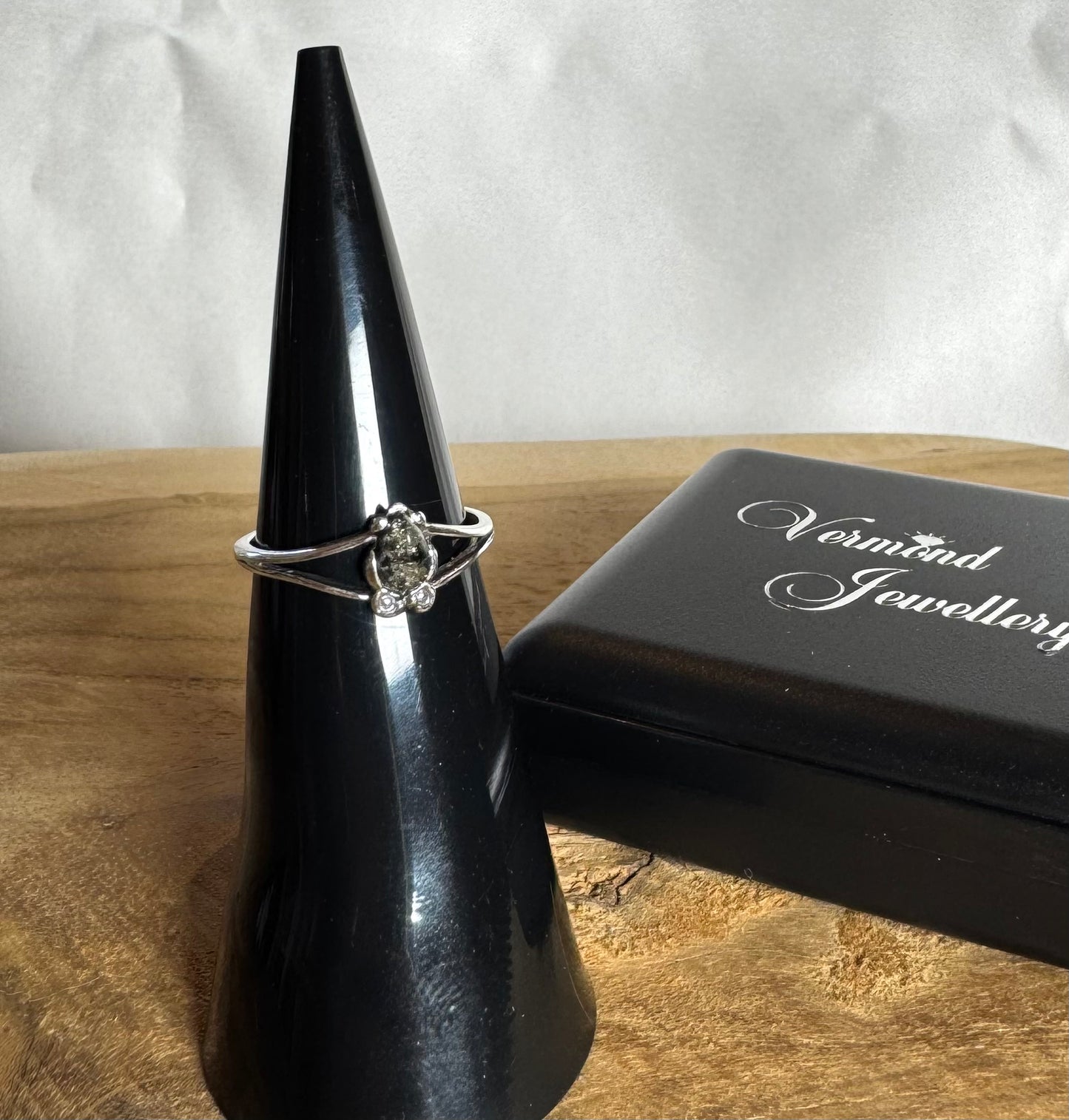 Groene Barnsteen 925 Zilveren Ring 17.5