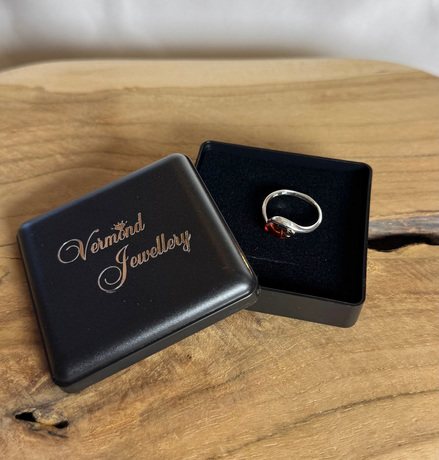 Barnsteen 925 Zilveren Ring 17