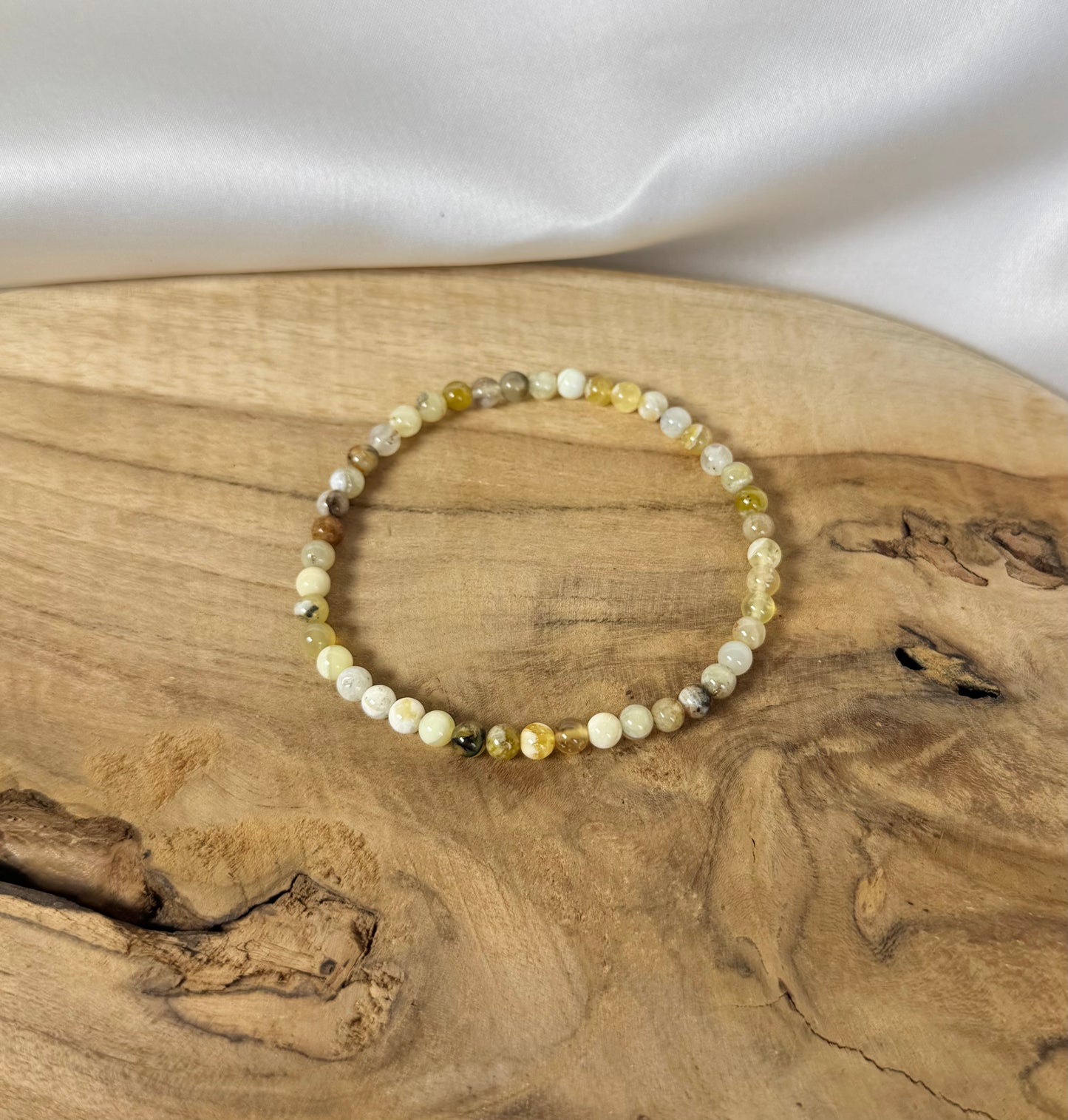 Gele Opaal Kogel Armband