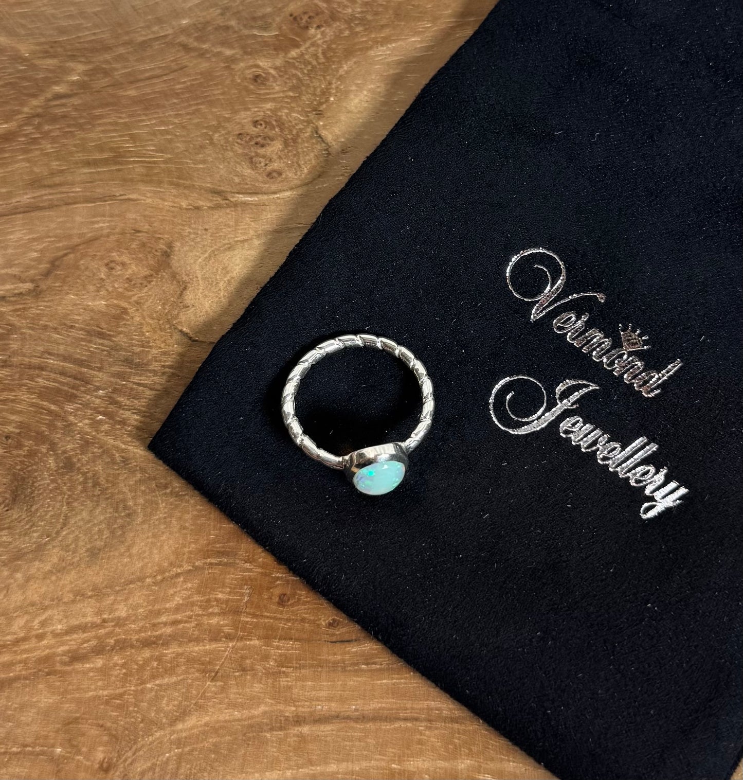Opaal Ring 925 Zilver 17