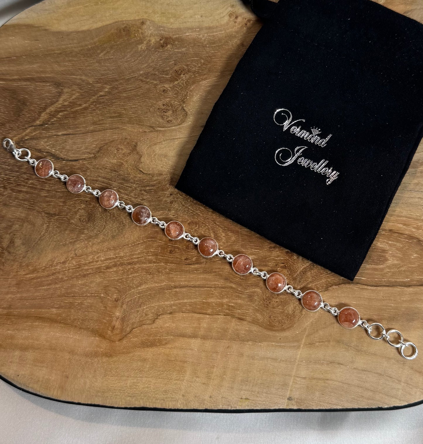Zonnesteen Armband 925 Zilver
