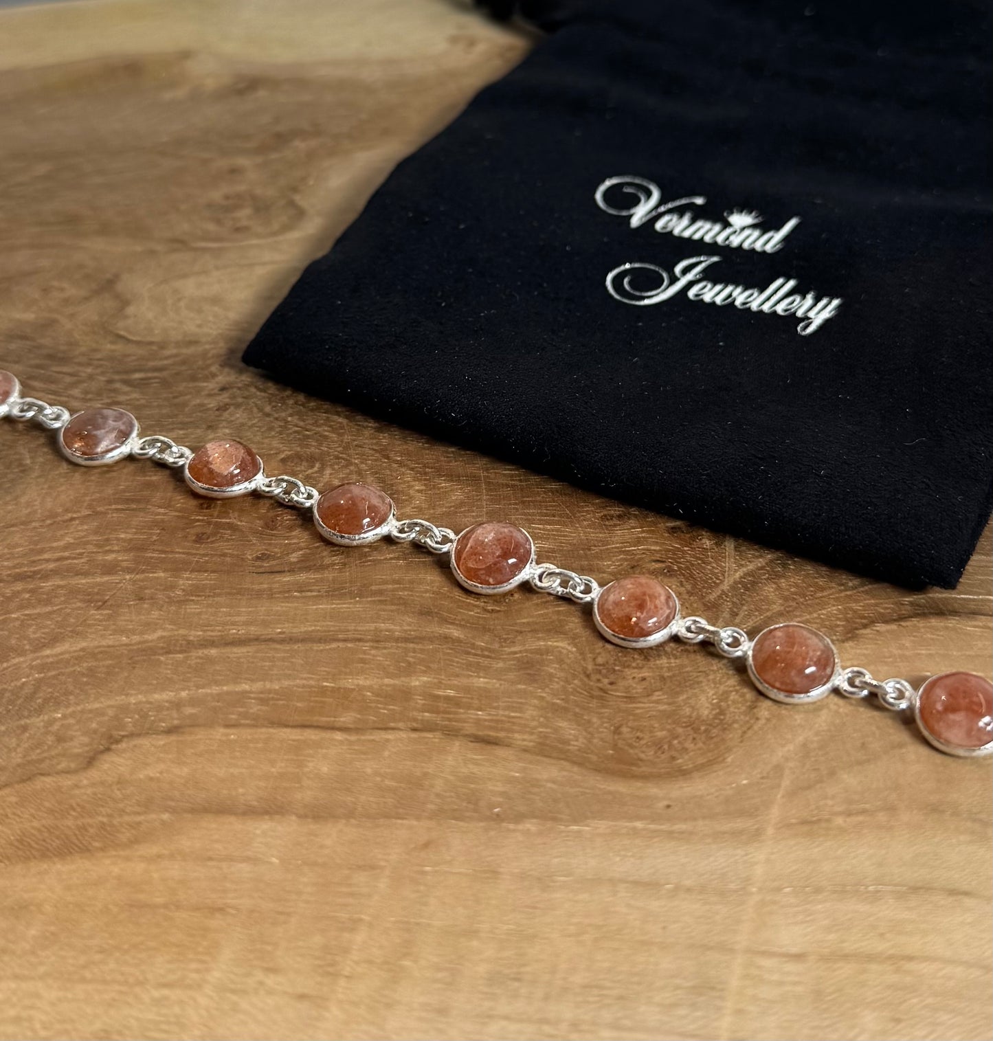 Zonnesteen Armband 925 Zilver