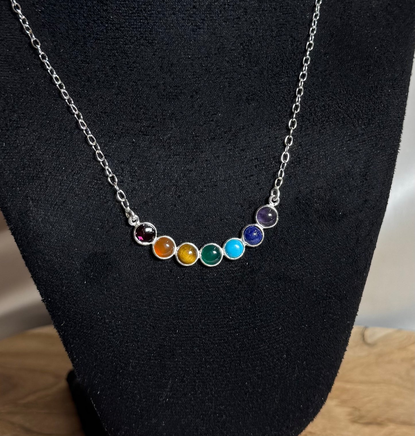 Chakra Ketting Donker 925 Zilver