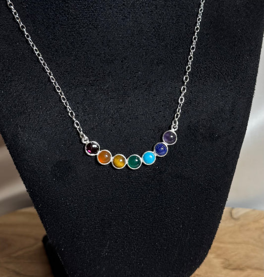 Chakra Ketting Donker 925 Zilver