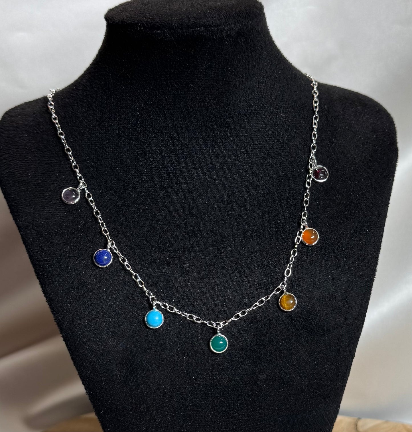 Chakra Ketting Groot 925 Zilver
