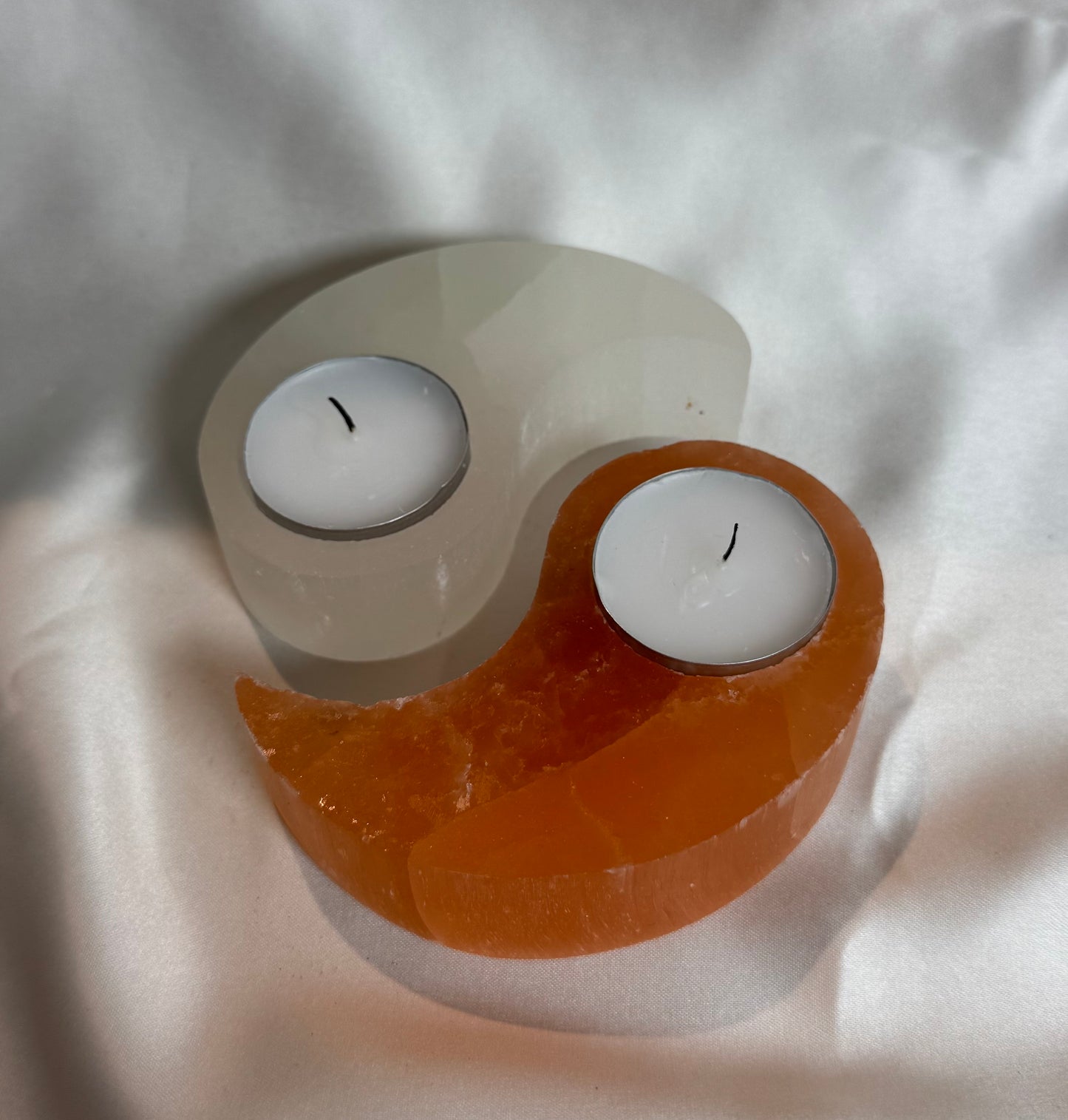 Yin en Yang Seleniet Theelichthouder
