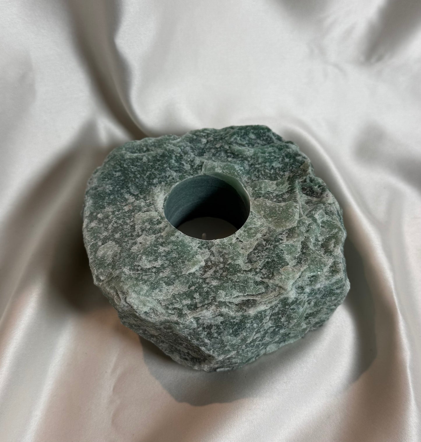 Groene Kwarts Theelichthouder