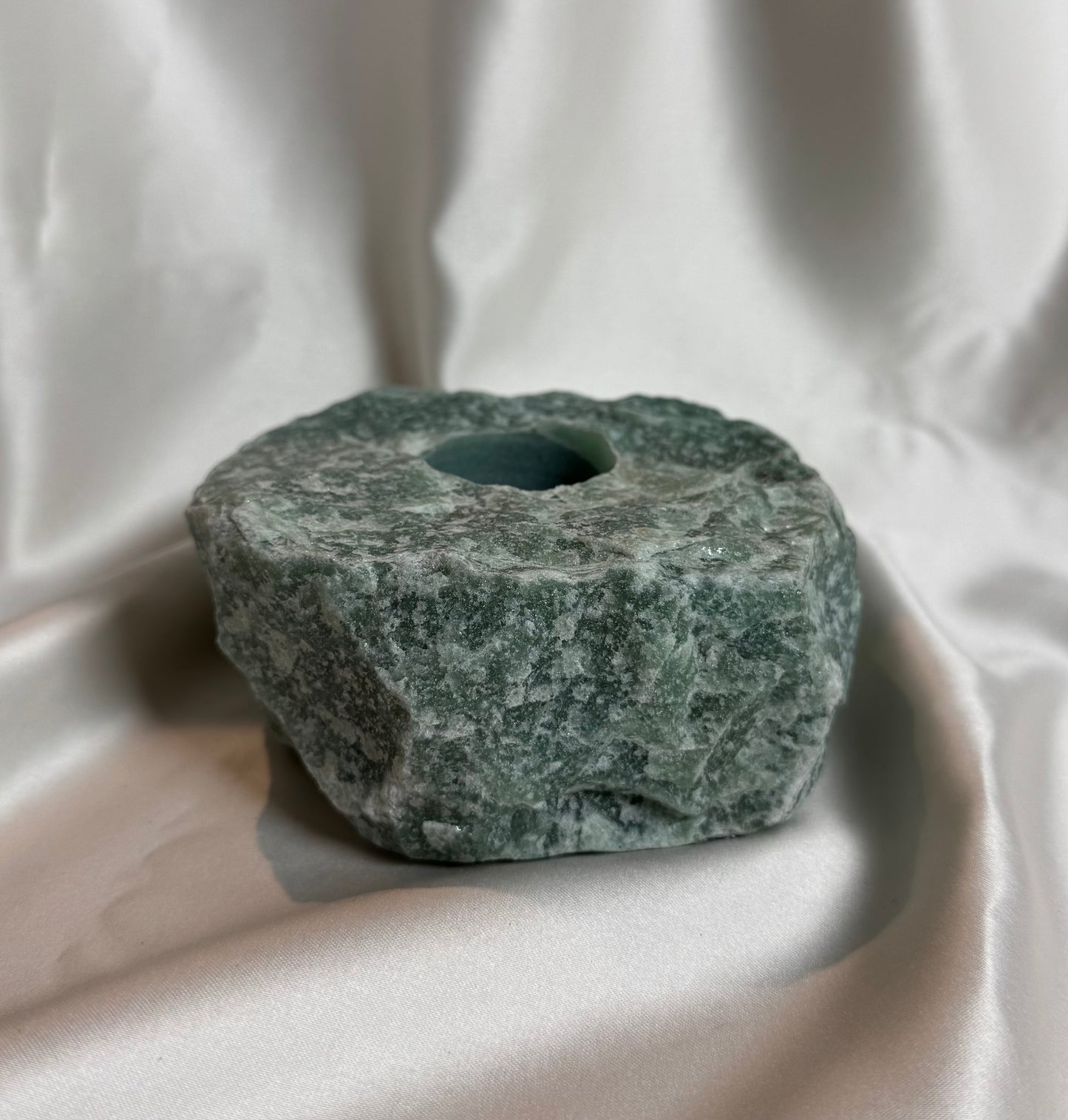 Groene Kwarts Theelichthouder