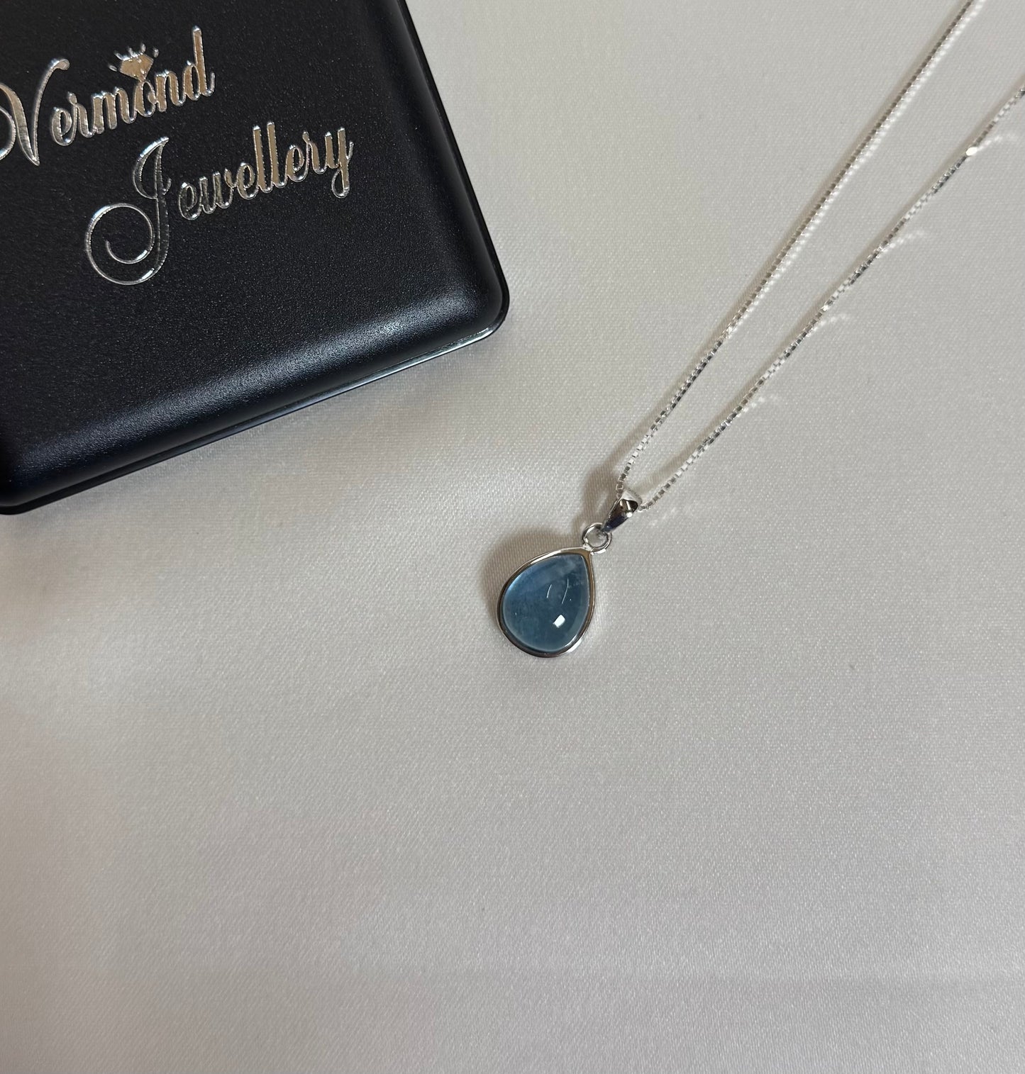 Aquamarijn 925 Zilver Ketting