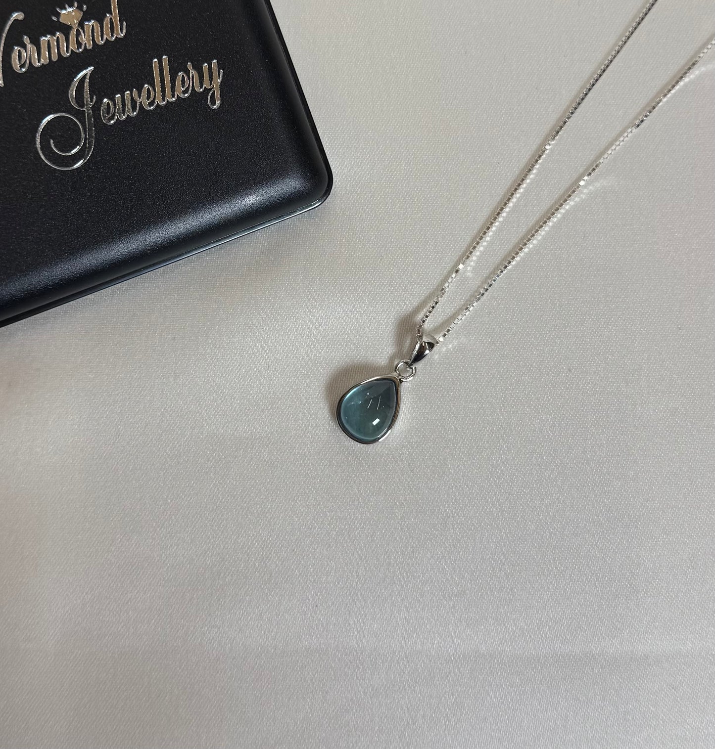 Aquamarijn 925 Zilver Ketting