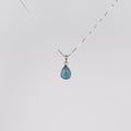 Aquamarijn 925 Zilver Ketting K49