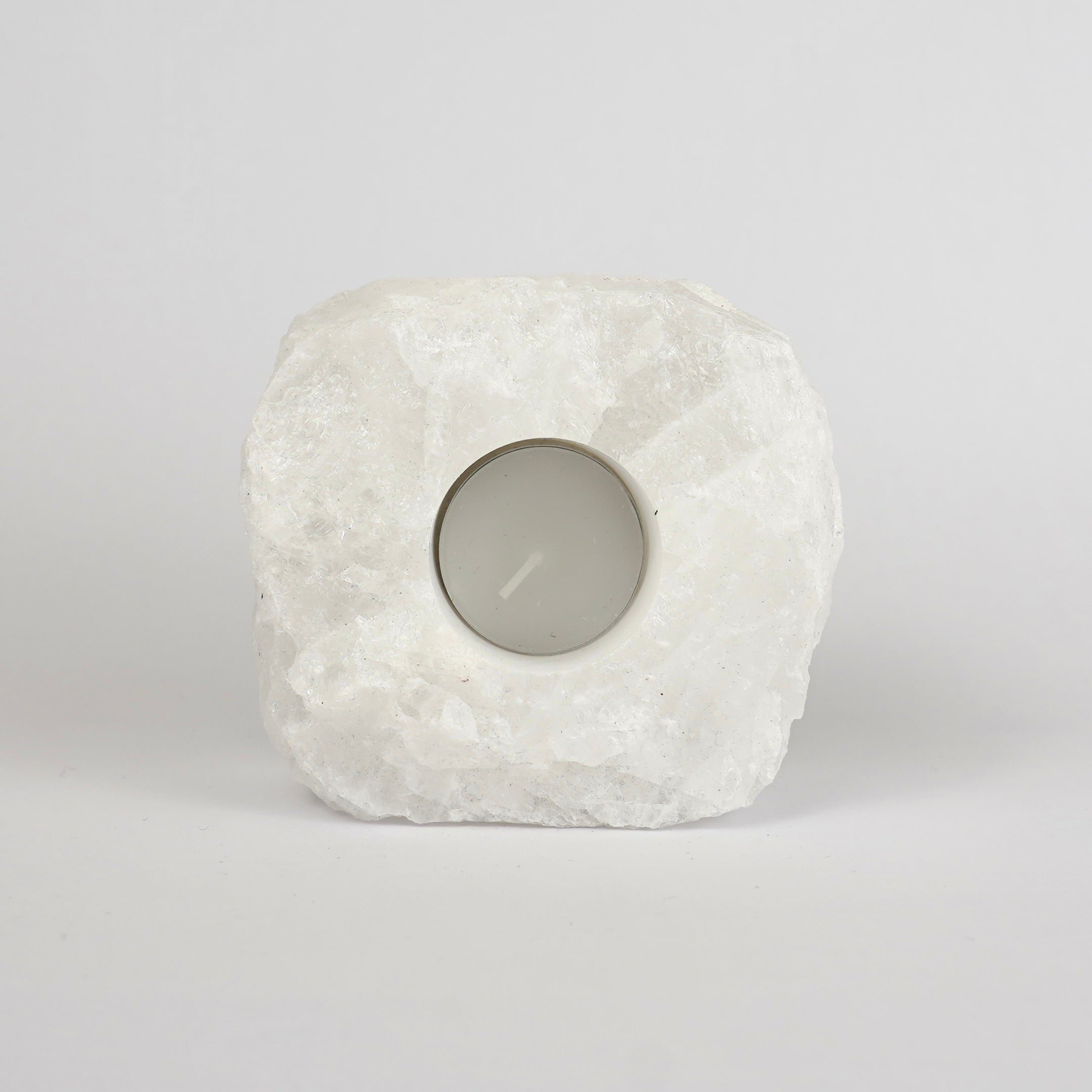 Bergkristal Theelichthouder