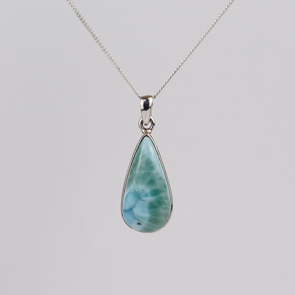 Larimar 925 Zilver Ketting K12