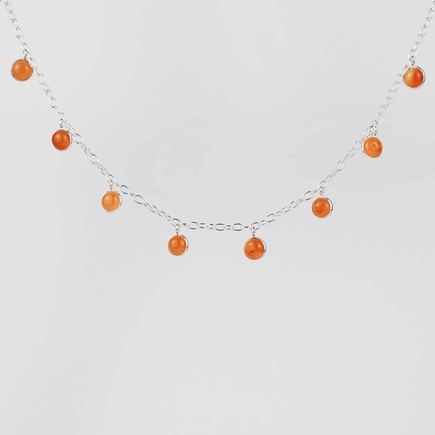 Carneool Ketting 925 Zilver