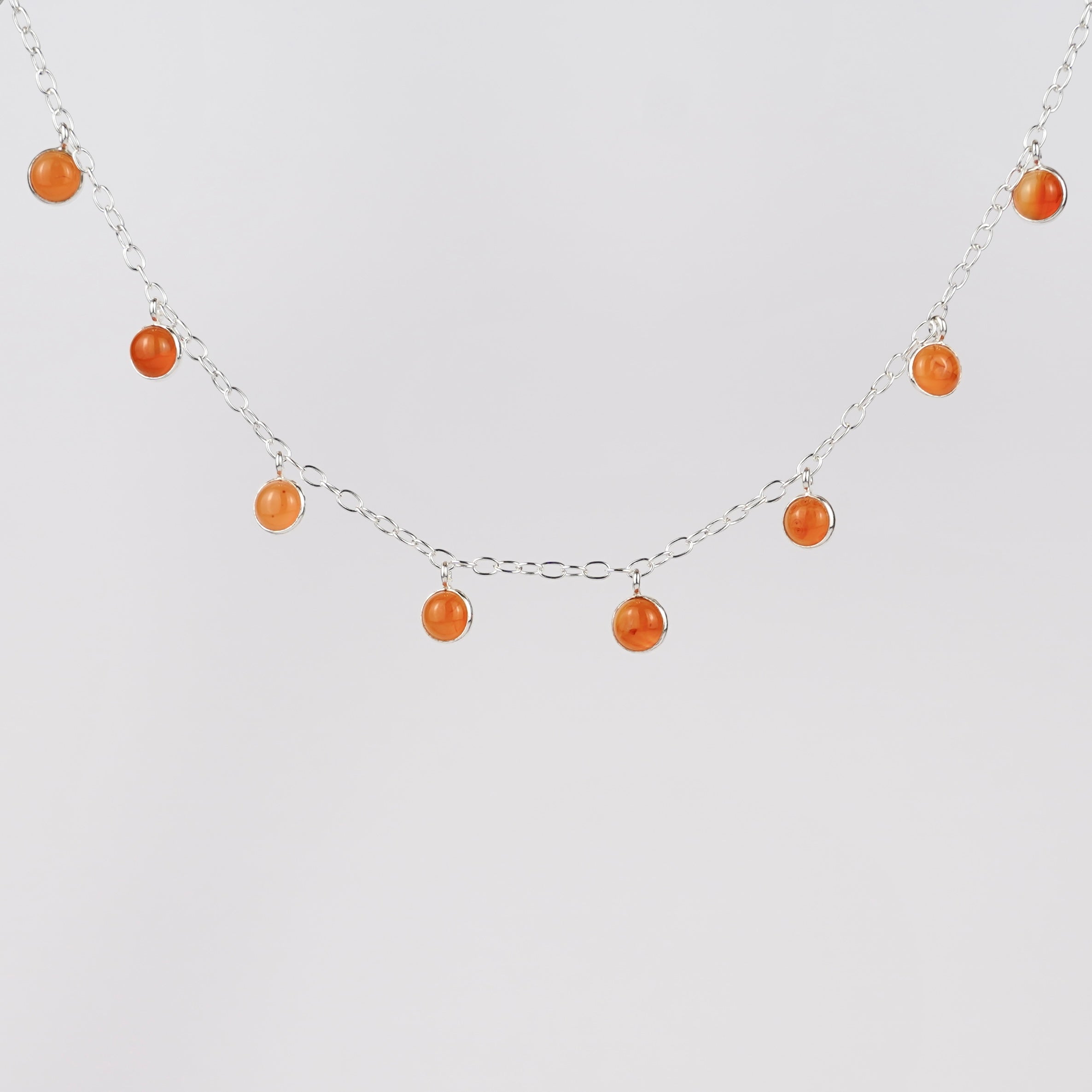 Carneool Ketting 925 Zilver