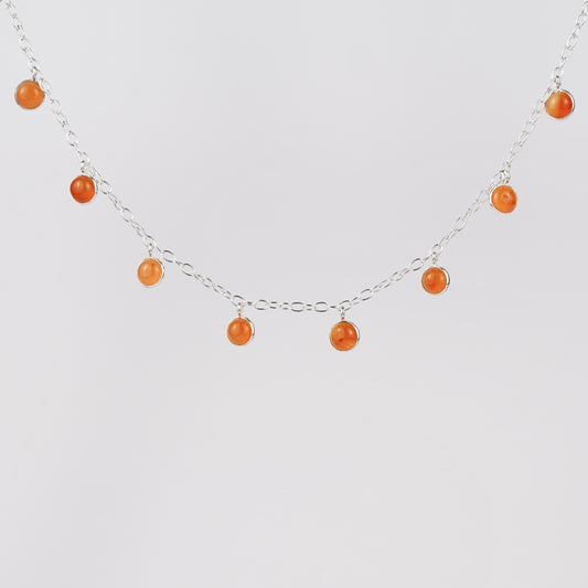 Carneool Ketting 925 Zilver