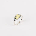 Gele Amber Ring 925 Zilver