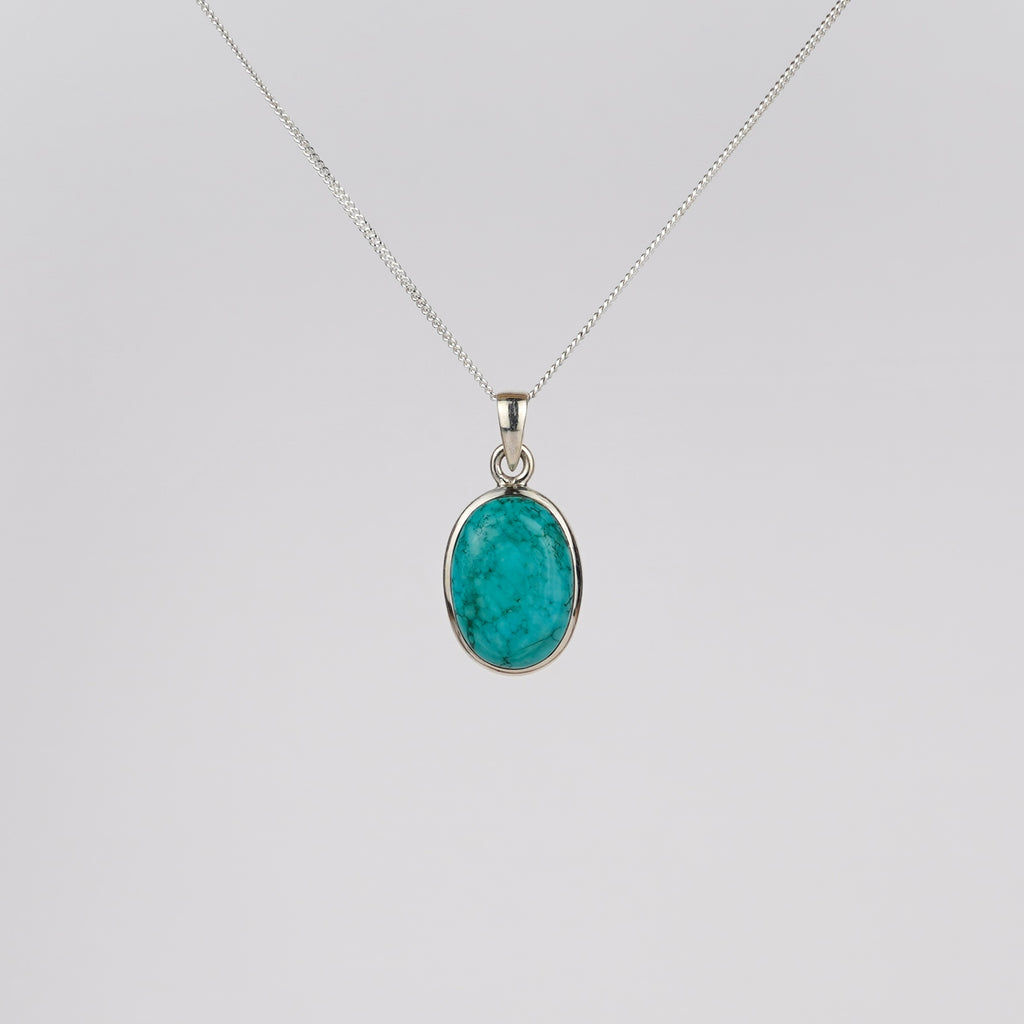 Turkoois 925 Zilver Ketting K41