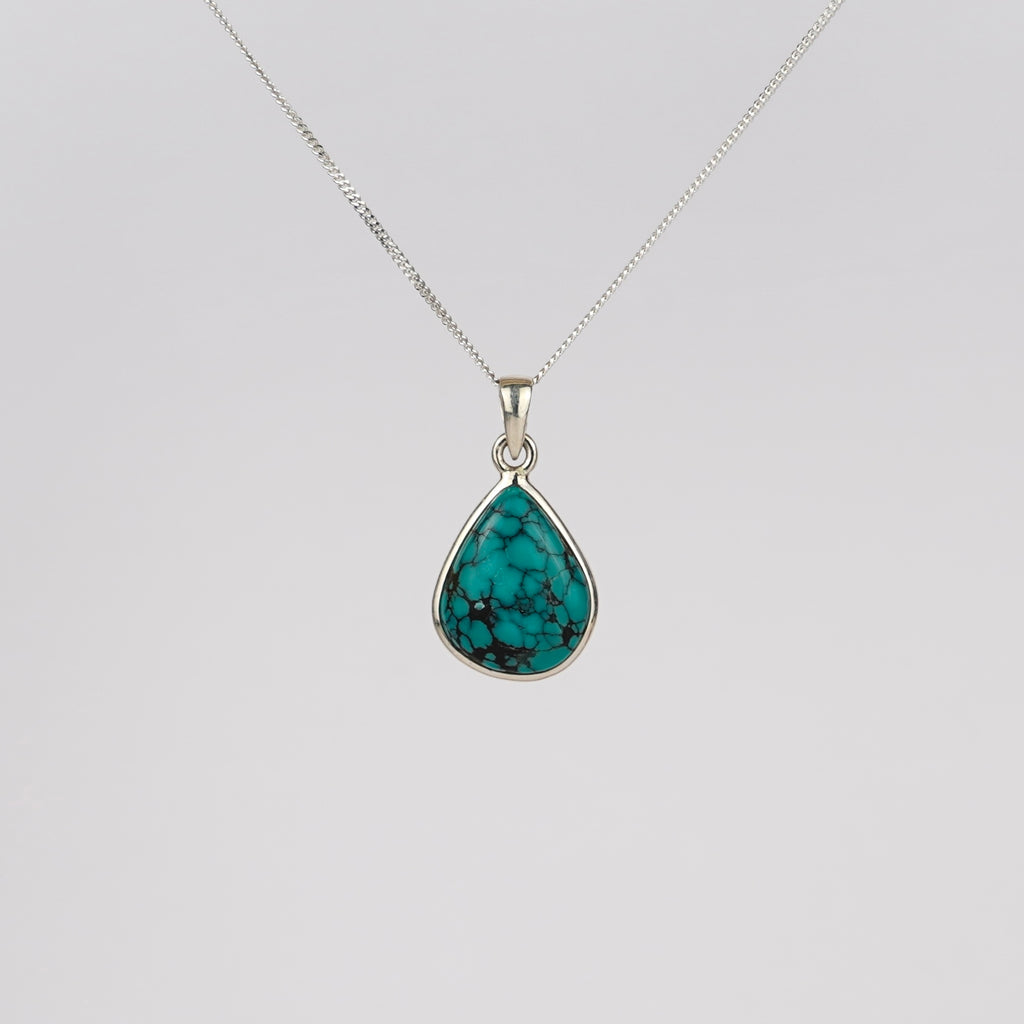 Turkoois 925 Zilver Ketting K39