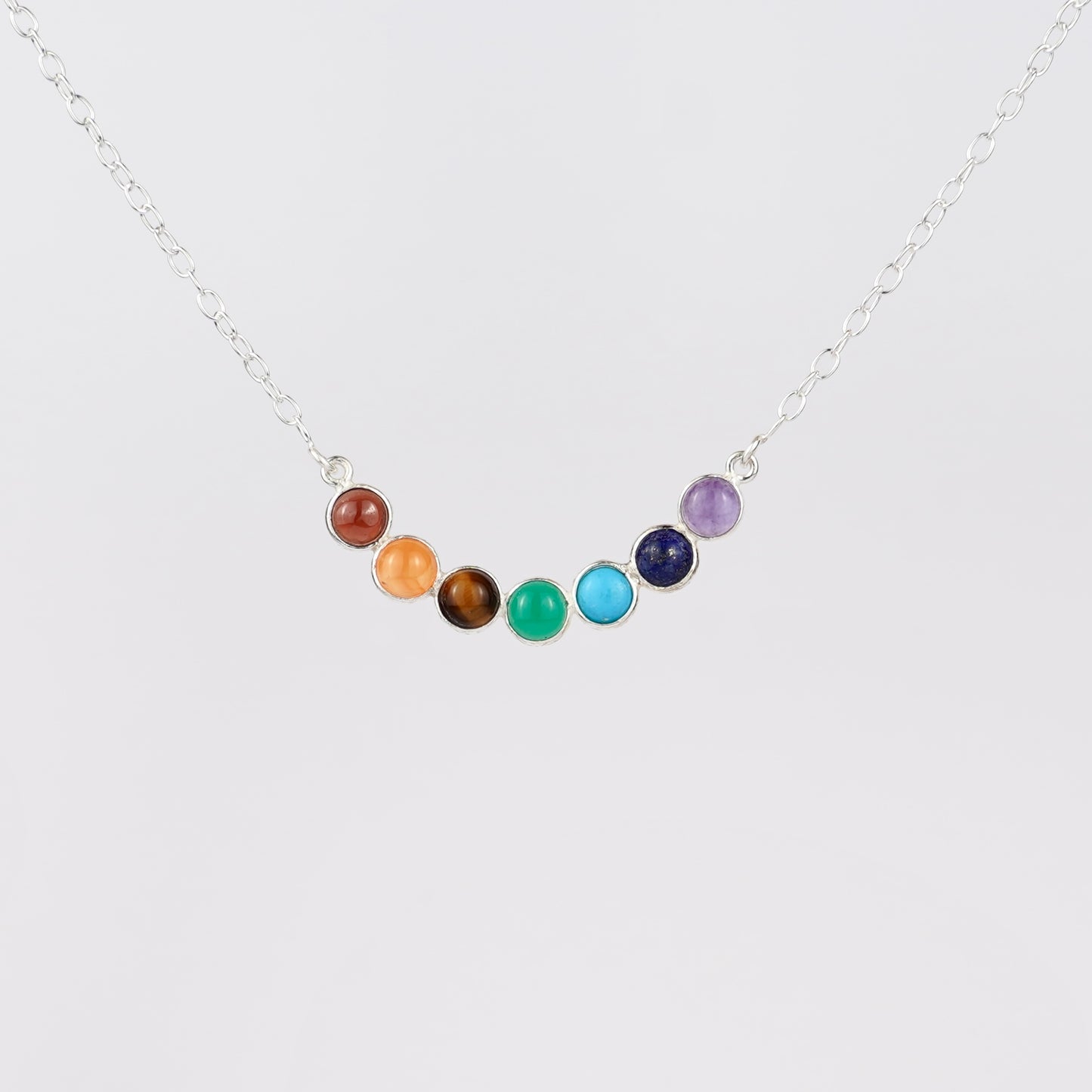 Chakra Ketting Donker 925 Zilver