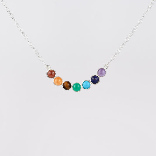 Chakra Ketting Donker 925 Zilver