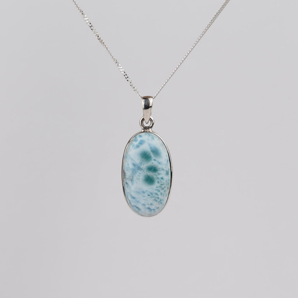 Larimar 925 Zilver Ketting K13