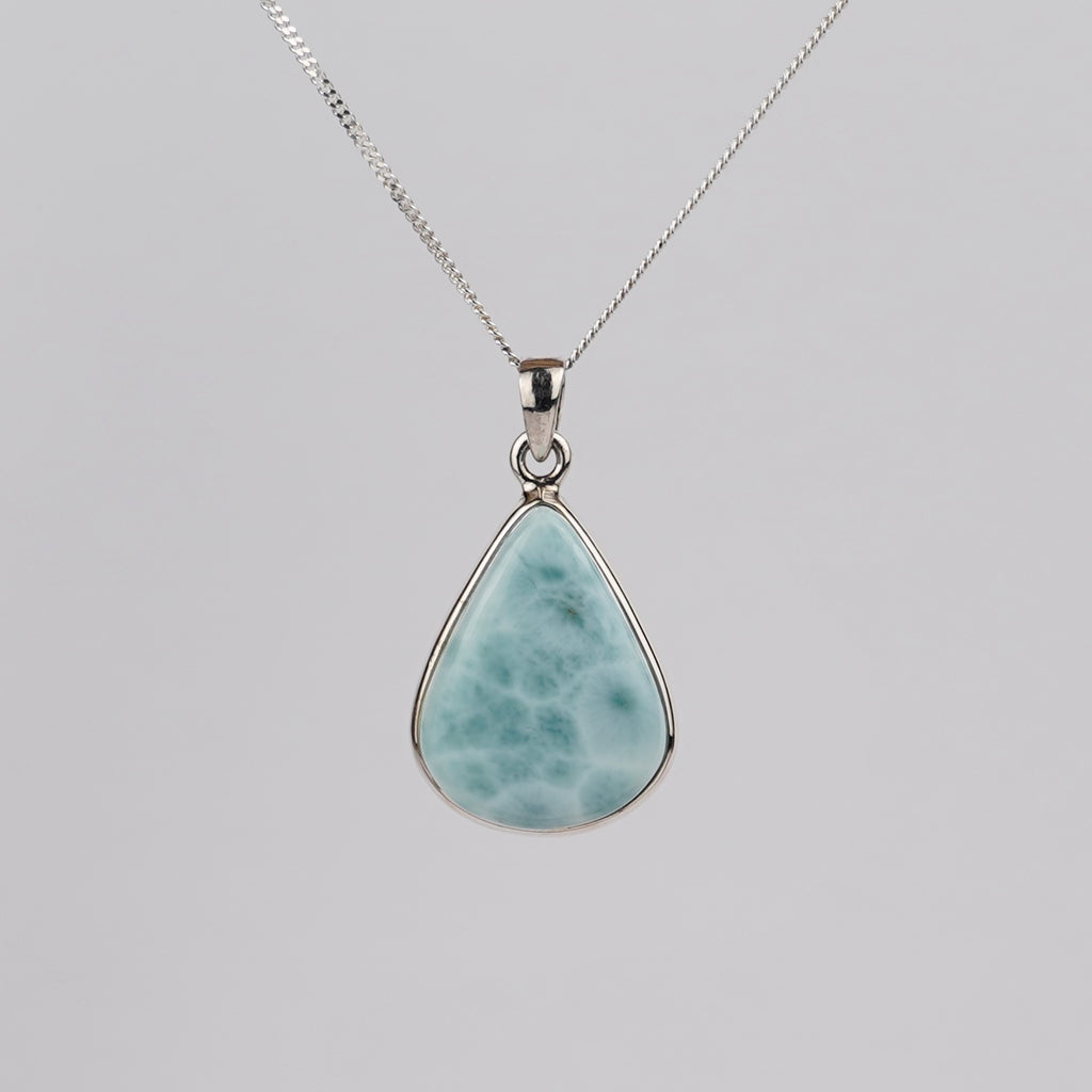 Larimar 925 Zilver Ketting K14