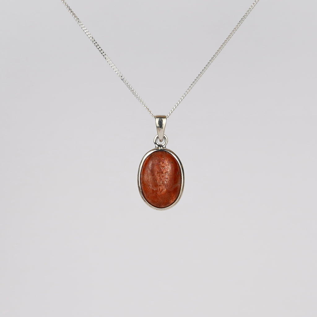 Zonnesteen 925 Zilver Ketting K45