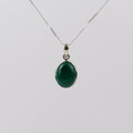 Malachiet 925 Zilver Ketting K17