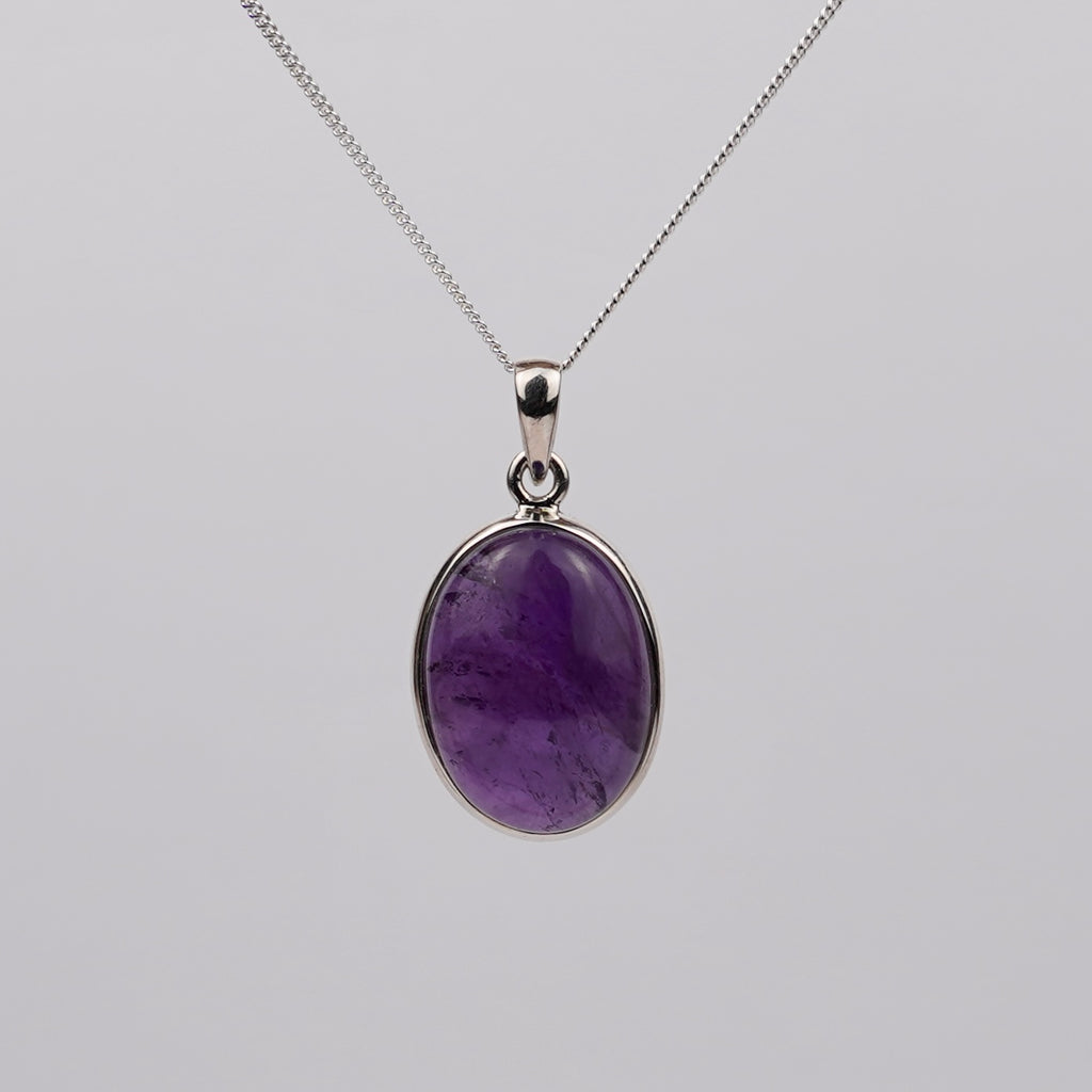 Amethist 925 Zilver Ketting K1