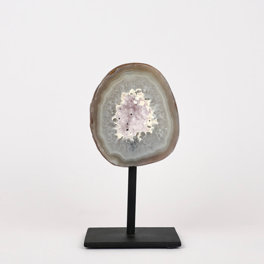 Agaat Geode S Op Standaard Nr. 245