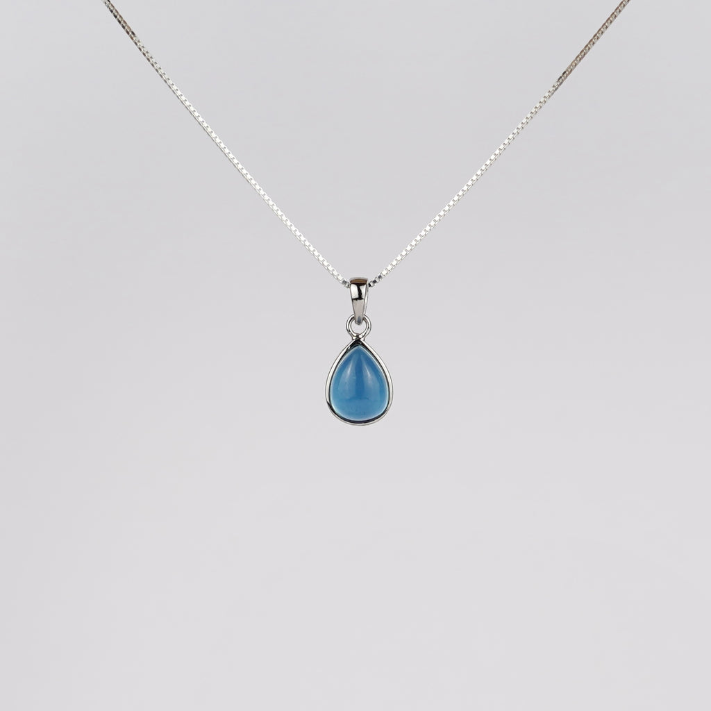 Aquamarijn 925 Zilver Ketting