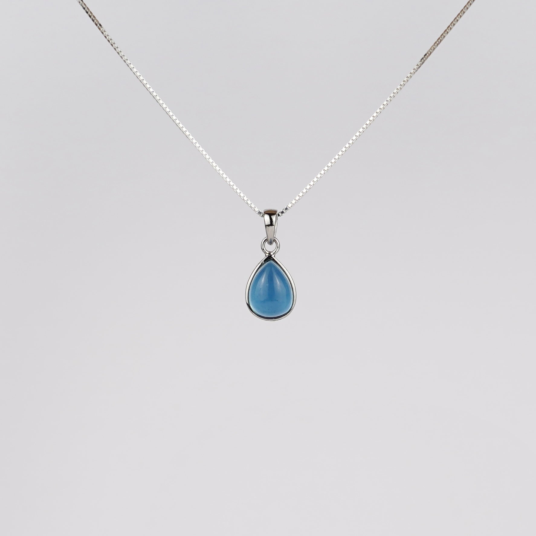 Aquamarijn 925 Zilver Ketting