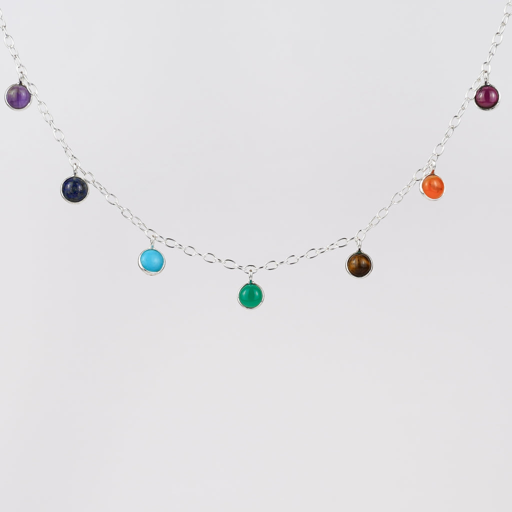Chakra Ketting Groot 925 Zilver