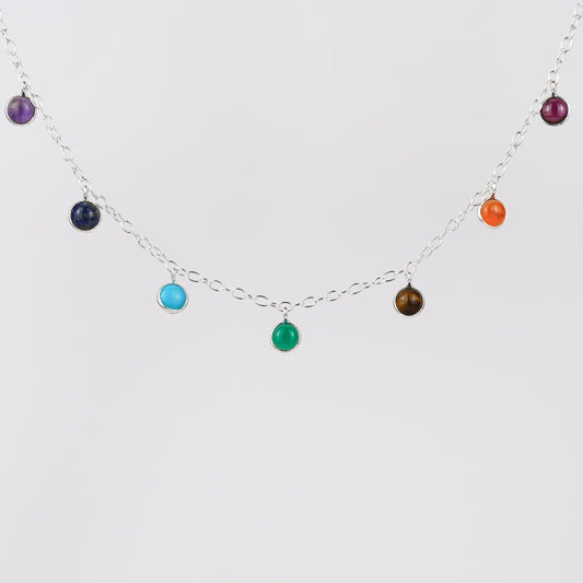 Chakra Ketting Groot 925 Zilver