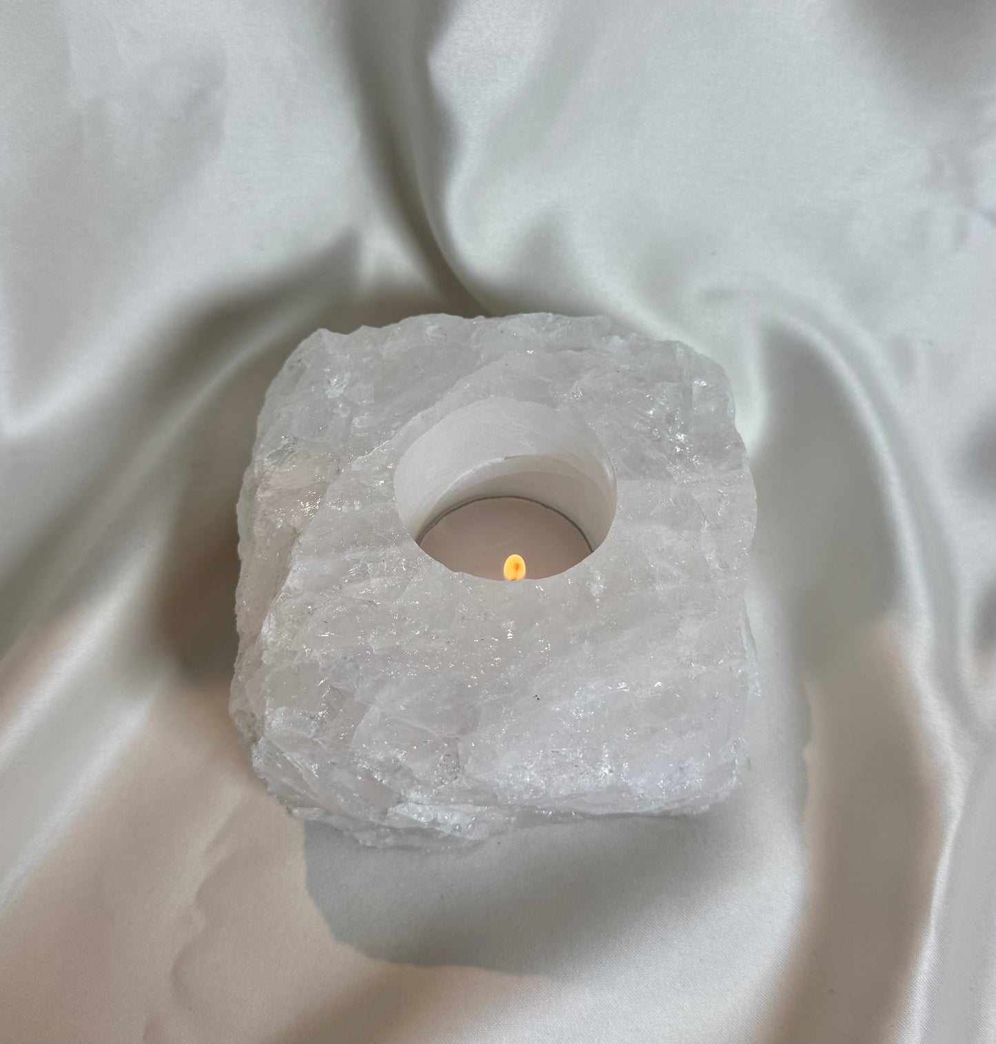 Bergkristal Theelichthouder