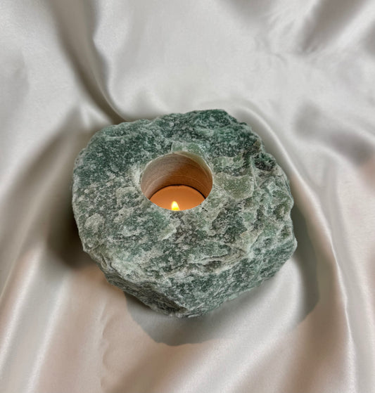 Groene Kwarts Theelichthouder