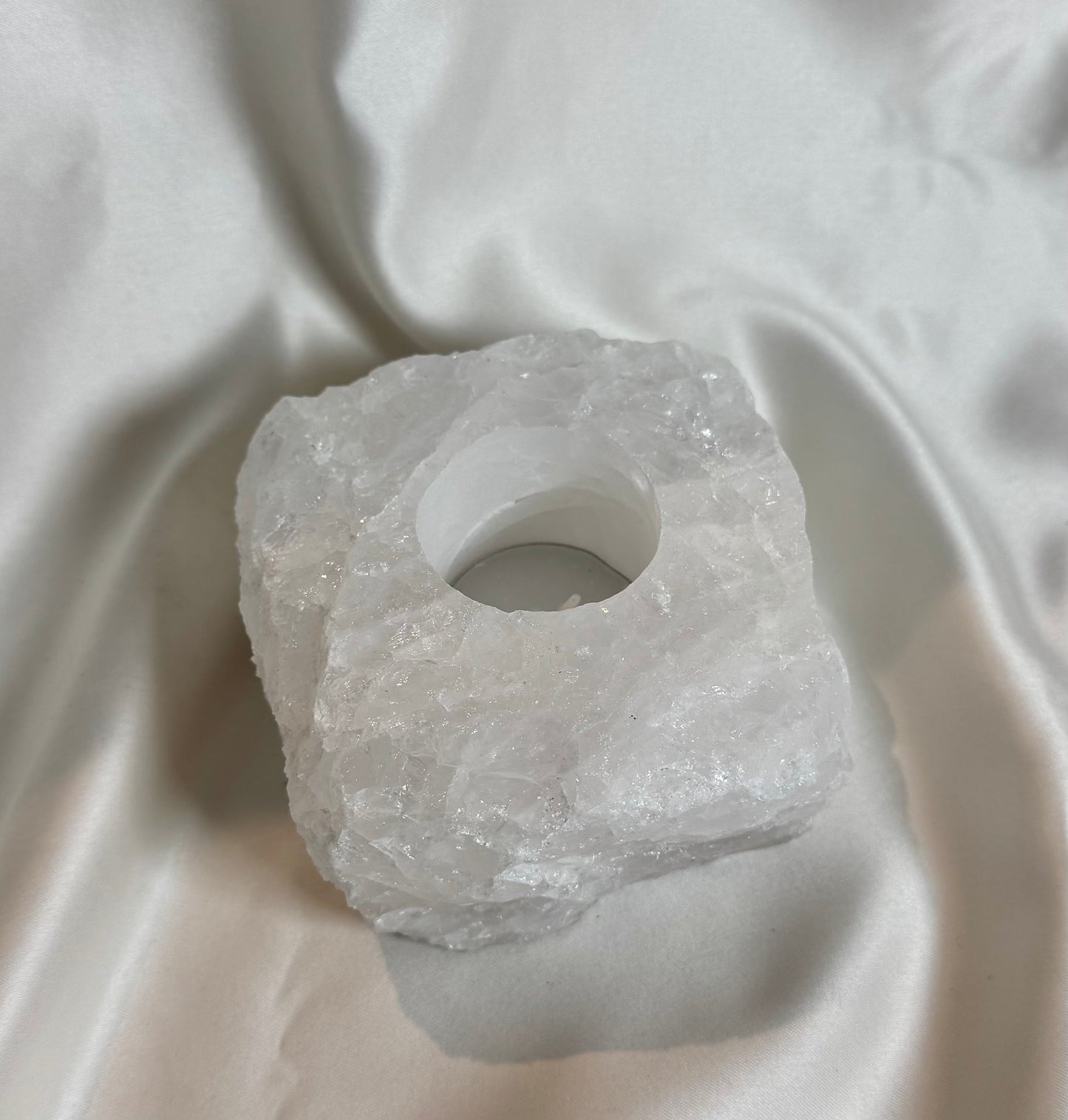 Bergkristal Theelichthouder