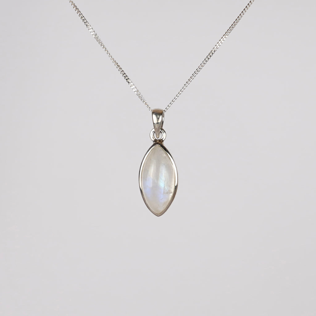 Regenboog Maansteen 925 Zilver Ketting K24