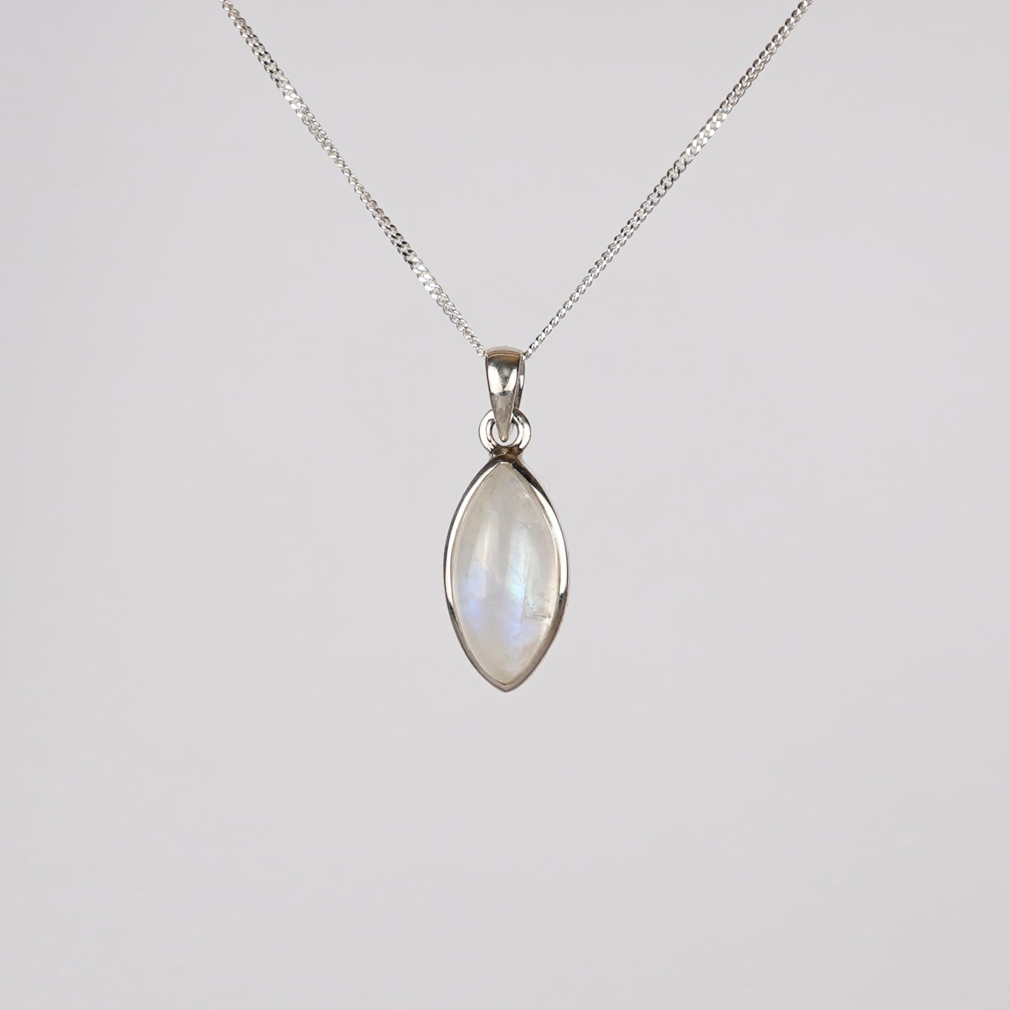 Regenboog Maansteen 925 Zilver Ketting