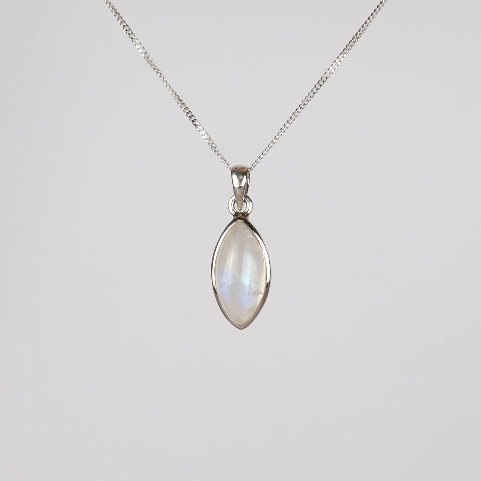 Regenboog Maansteen 925 Zilver Ketting