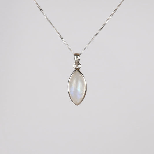Regenboog Maansteen 925 Zilver Ketting