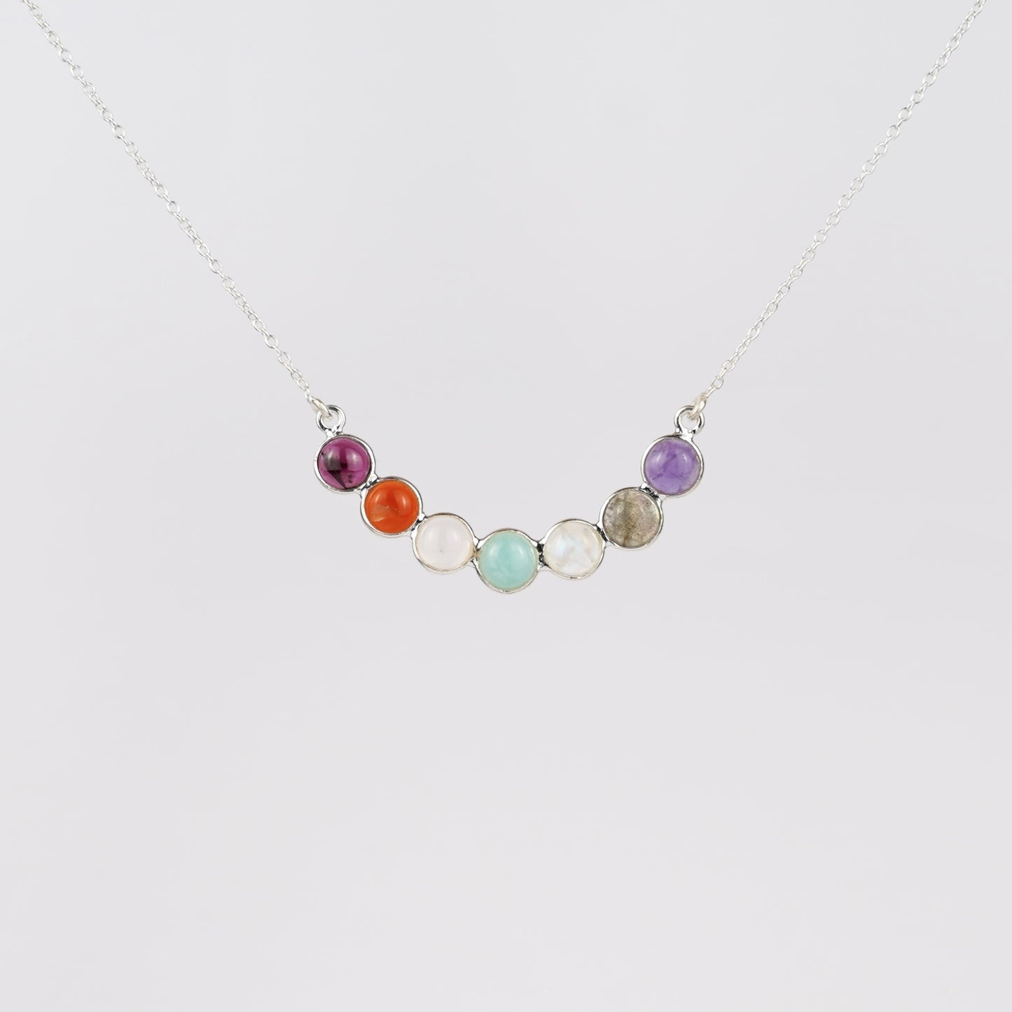 Chakra Ketting Licht 925 Zilver