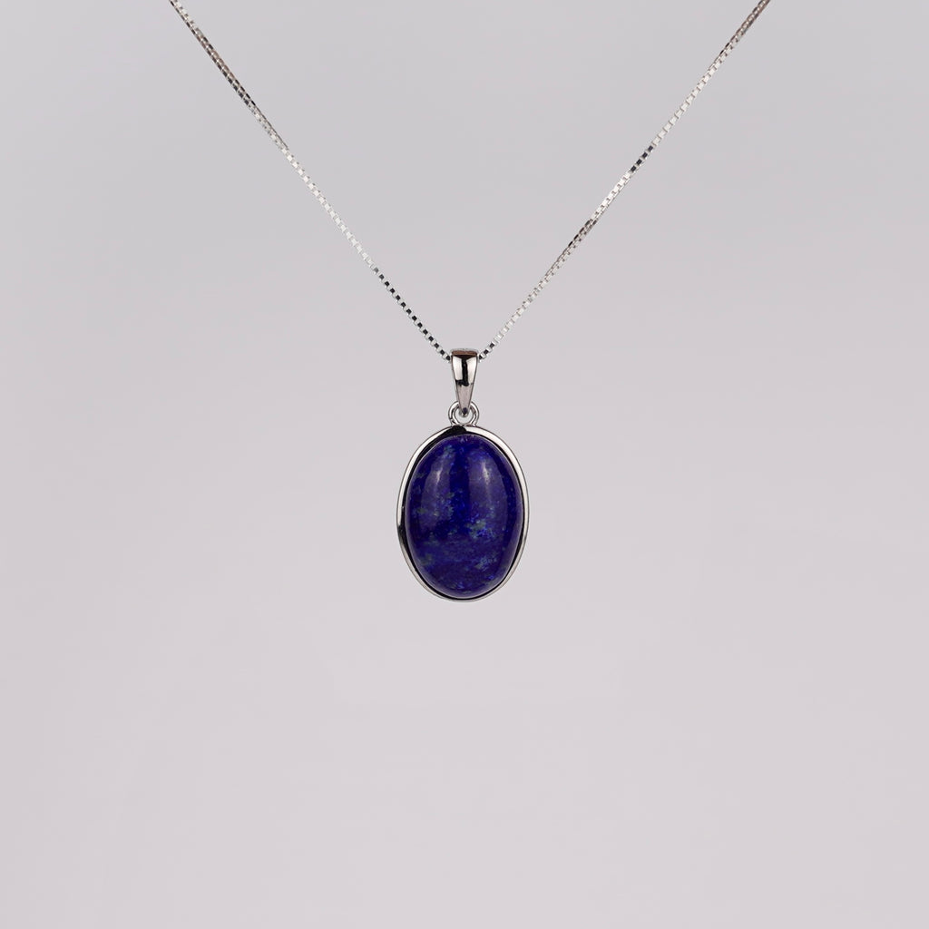 Lapis Lazuli 925 Zilver Ketting K50