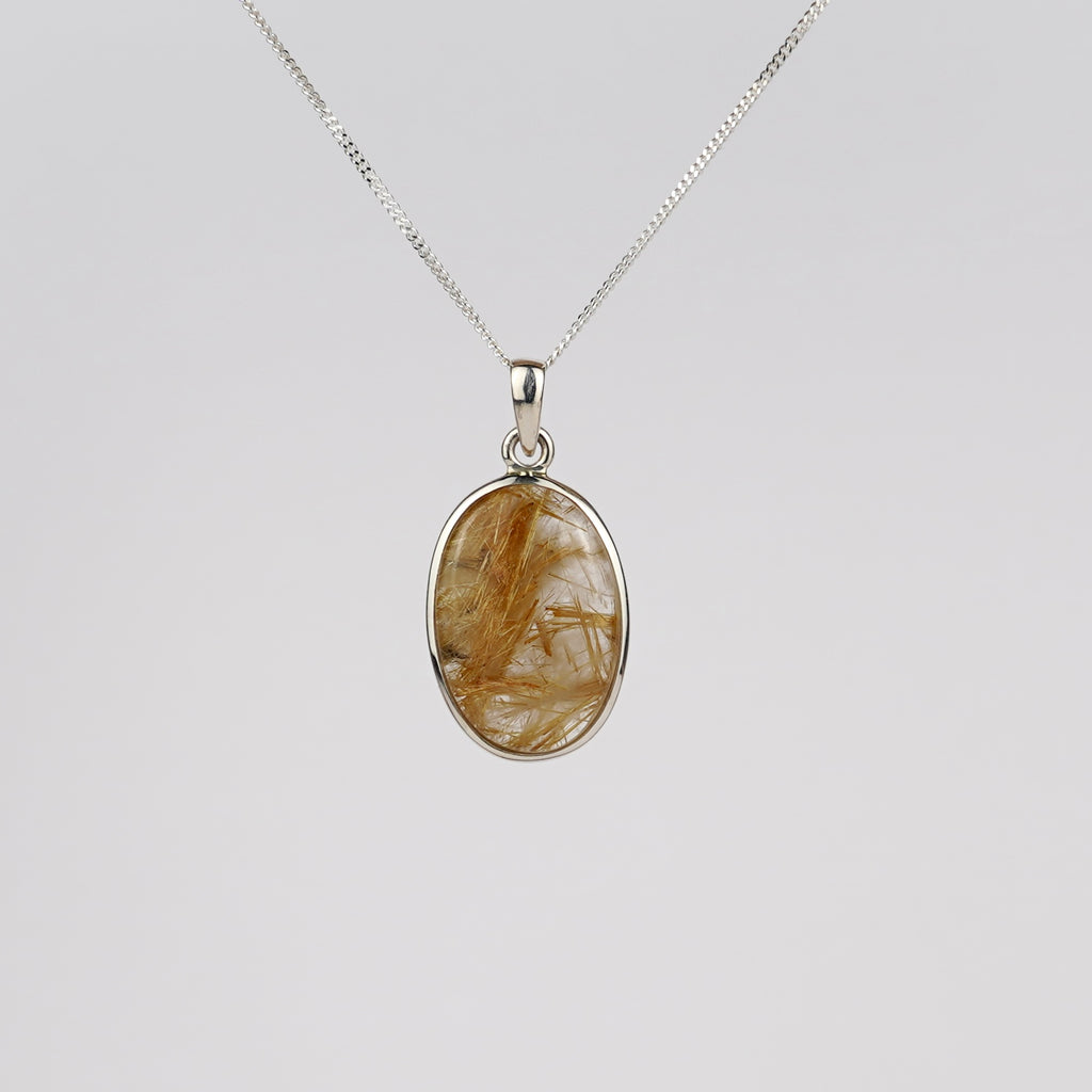 Rutielkwarts 925 Zilver Ketting K34