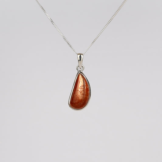 Zonnesteen 925 Zilver Ketting