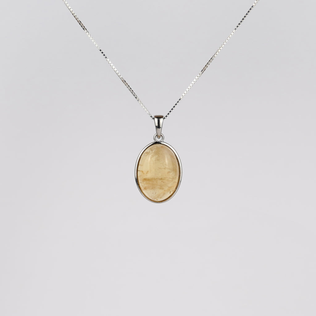 Citrien 925 Zilver ketting K53