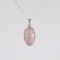 Rozenkwarts 925 Zilver Ketting K30